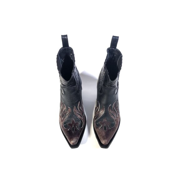 Mexicana Cowboy Boots Brown & Black Bowie Western Cowboy Ankle Boots Siz… - Picture 3 of 11